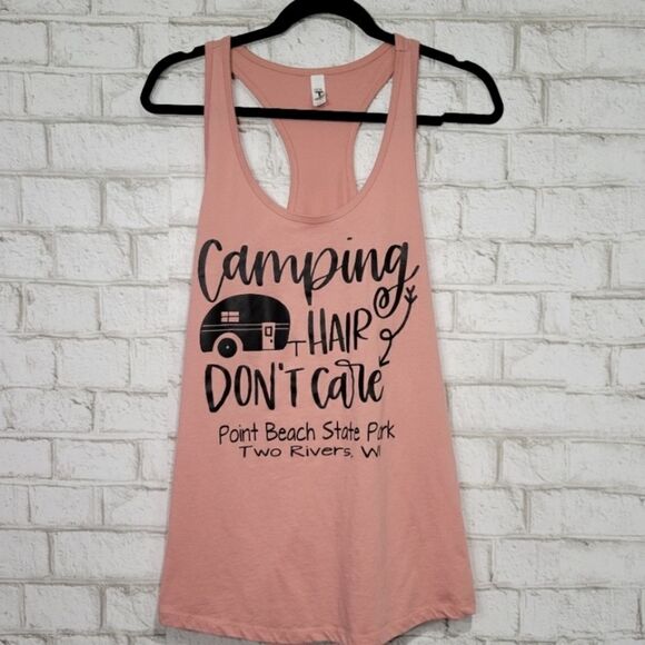 Camping Hair Don't Care graphic tank - Picture 1 of 9